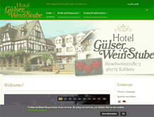 Tablet Screenshot of hotelguelserweinstube.de